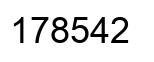 Number 178542 black image