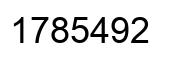 Number 1785492 black image