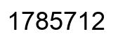 Number 1785712 black image