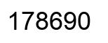 Number 178690 black image