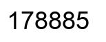 Number 178885 black image