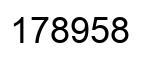 Número 178958 imagen negro