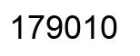 Number 179010 black image