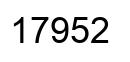 Número 17952 imagen negro