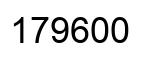 Número 179600 imagen negro