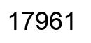 Number 17961 black image
