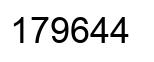 Number 179644 black image