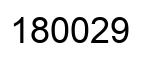 Number 180029 black image