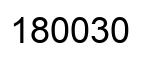 Number 180030 black image
