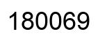 Number 180069 black image