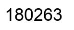 Number 180263 black image