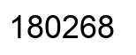 Number 180268 black image