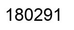 Number 180291 black image