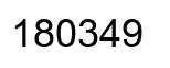 Number 180349 black image