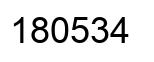 Number 180534 black image