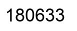 Number 180633 black image