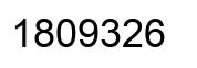 Number 1809326 black image