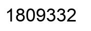 Number 1809332 black image