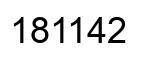 Number 181142 black image