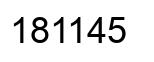 Number 181145 black image