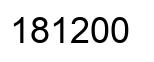 Number 181200 black image