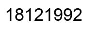 Number 18121992 black image
