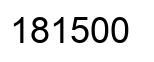 Number 181500 black image