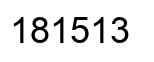 Número 181513 imagen negro