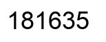 Number 181635 black image
