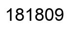 Number 181809 black image