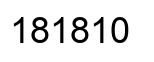 Number 181810 black image