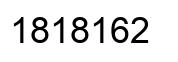 Number 1818162 black image