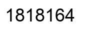 Number 1818164 black image