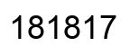 Número 181817 imagen negro