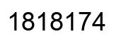 Number 1818174 black image
