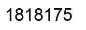 Number 1818175 black image