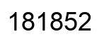 Number 181852 black image