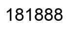 Number 181888 black image
