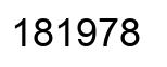 Number 181978 black image