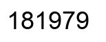 Number 181979 black image