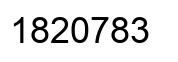 Número 1820783 imagen negro