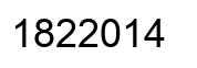 Number 1822014 black image