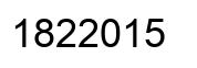 Number 1822015 black image