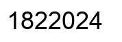 Number 1822024 black image