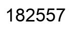 Number 182557 black image