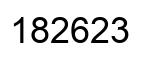 Number 182623 black image