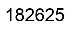 Number 182625 black image