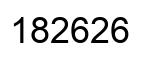 Number 182626 black image