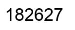 Number 182627 black image