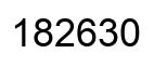 Number 182630 black image
